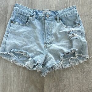 PacSun Light Blue Distressed Jean Shorts